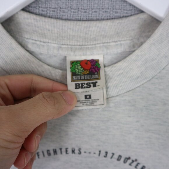 Fruit of the Loom 2000s Raging Inferno Tee Mens Medium Thrashed - Picture 5 of 6